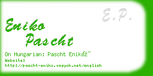 eniko pascht business card